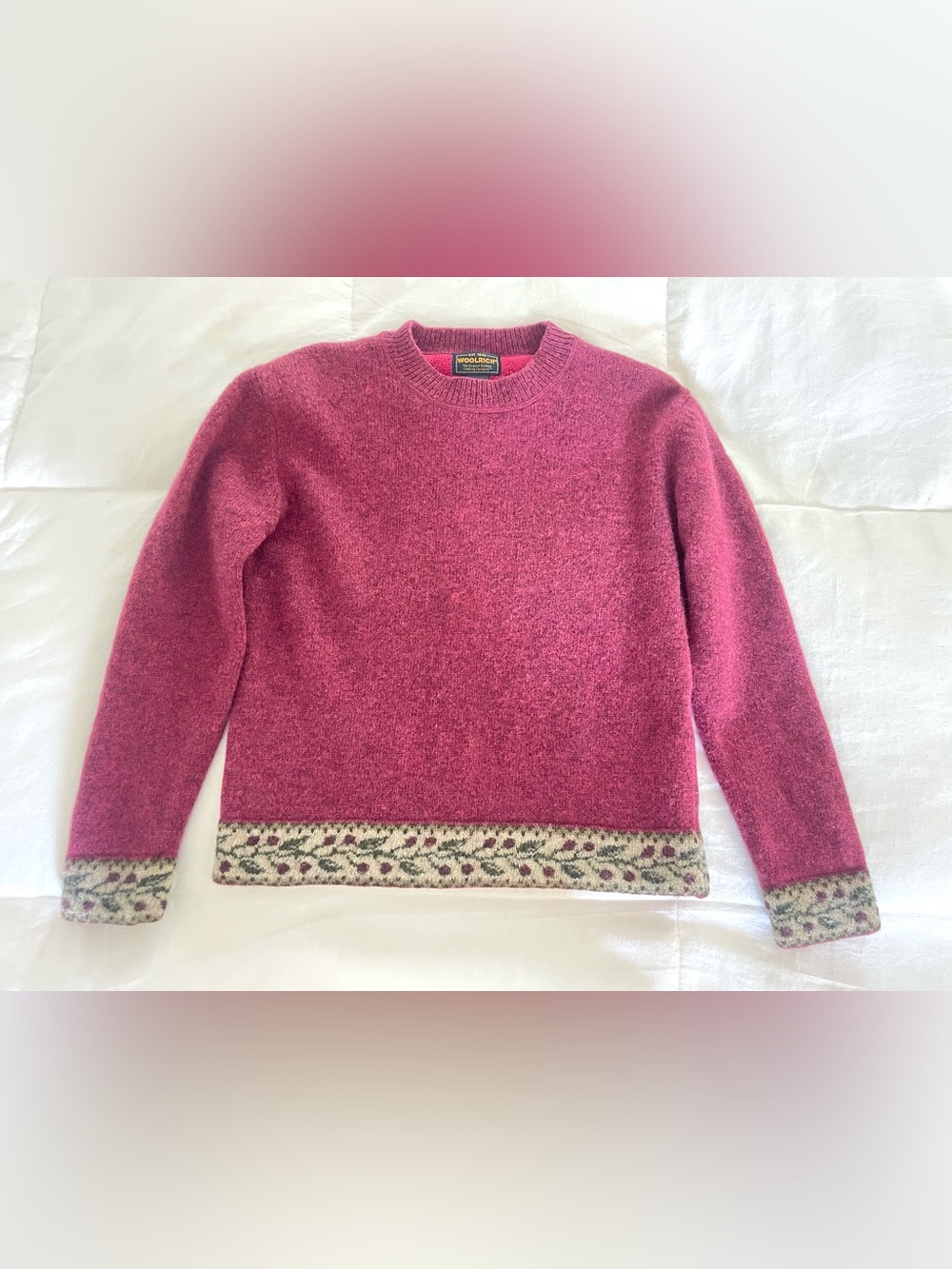 Vintage Woolrich Sweater Wool Mulberry Women  Sz M
